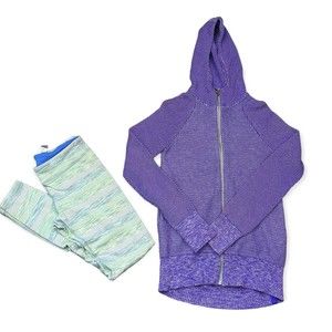 IVIVVA  Knit Zip Sweater Hoodie Jacket & Leggings Bundle  KIds Girls Size 14